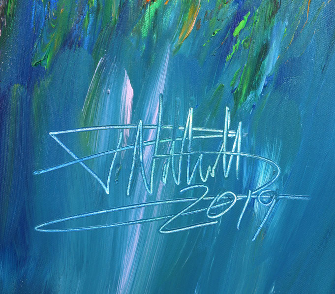 Signature of the artist Peter Nottrott and year of creation: 2019