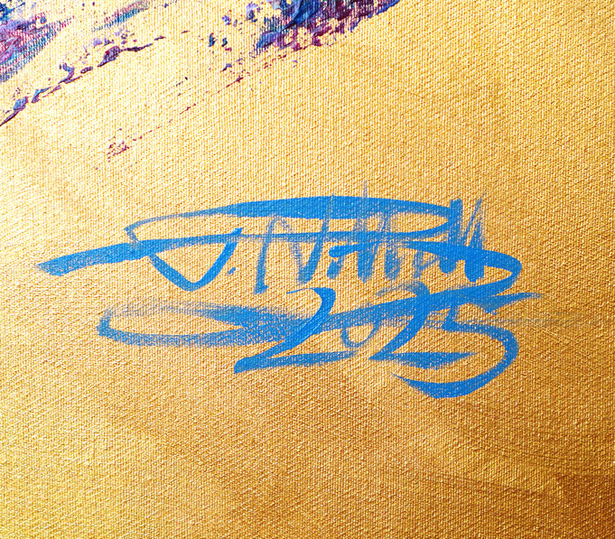 bottom right on the artwork: signature and year of creation