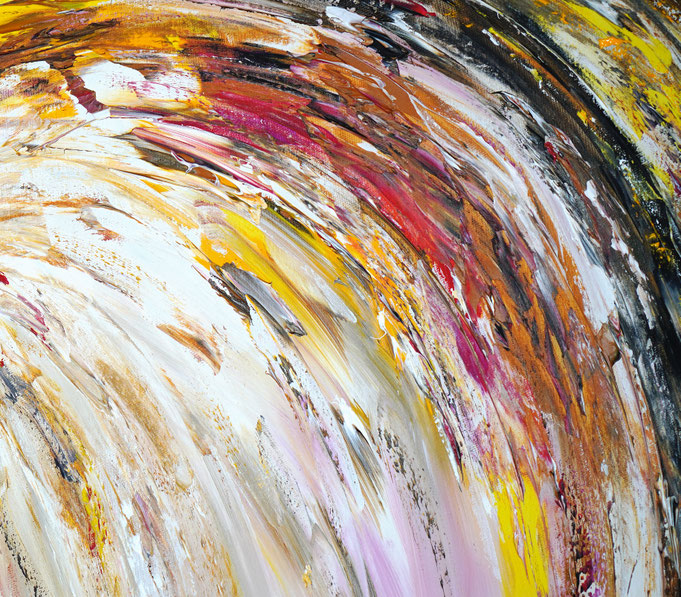Detail of the abstract painting of the artist Peter Nottrott