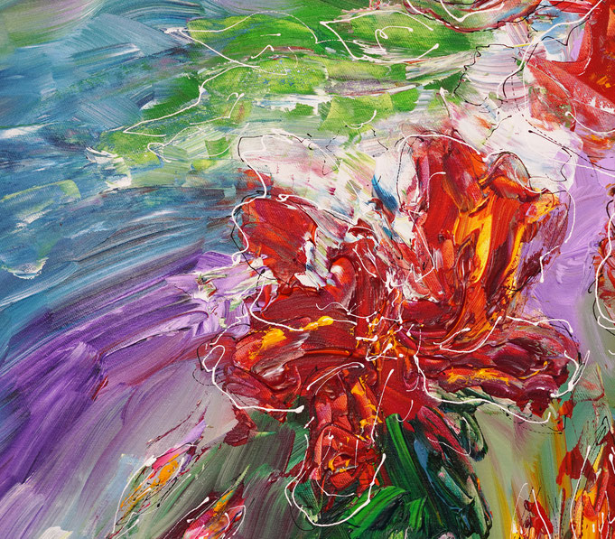 detail of the flower artwork of the artist Peter Nottrott