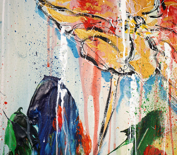 detail of the flower artwork of the artist Peter Nottrott