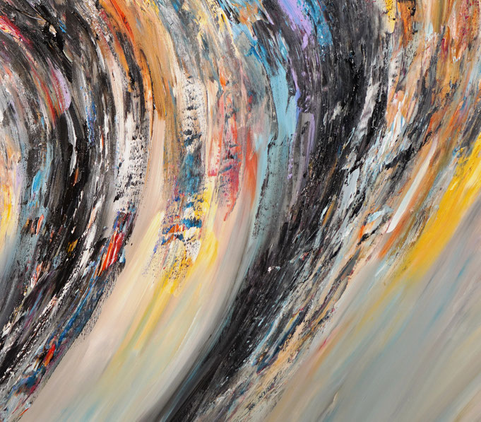 detail of the oversized abstract artwork by the artist Peter Nottrott for sale