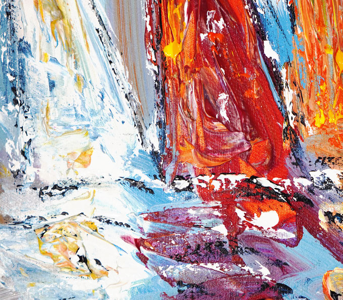 detail of the summer sailing painting