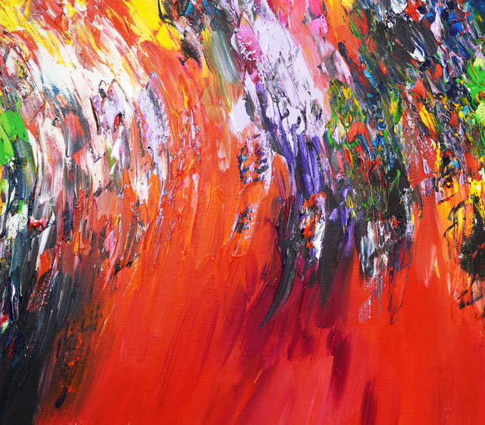 detail of the abstract, extra large dreamlike artwork by the artist Peter Nottrott
