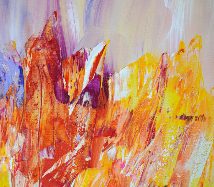 detail of the abstract artwork, large vertical format