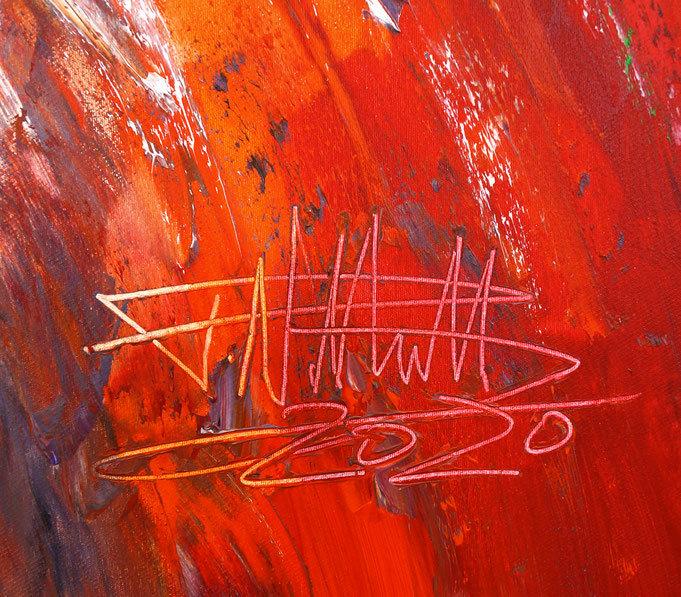 Signature of the artist Peter Nottrott and year of creation: 2020