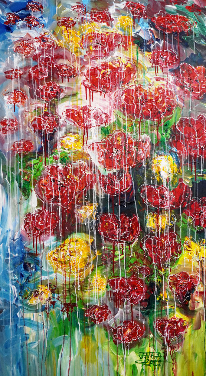 red poppies painting