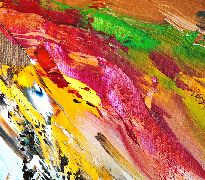detail of the abstract and colorful painting