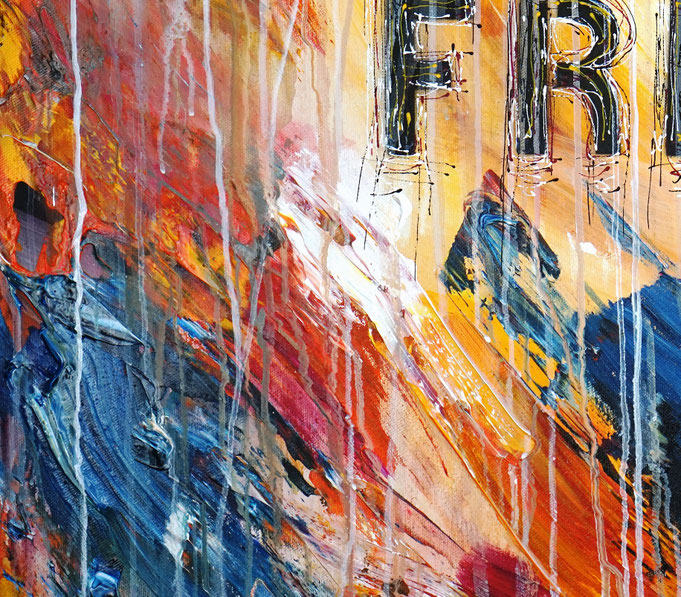 Detail of the abstract artwork by artist Peter Nottrott