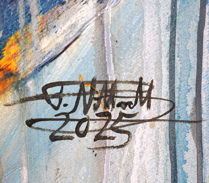 Signature of the artist Peter Nottrott and year of creation