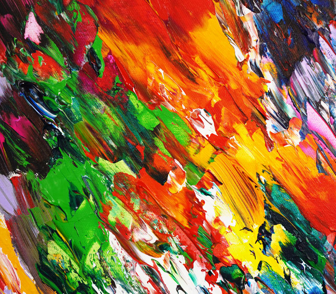 detail of the abstract, extra large dreamlike artwork by the artist Peter Nottrott