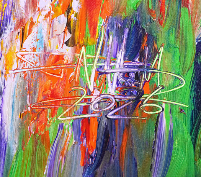 Signature and year of creation, at the bottom right