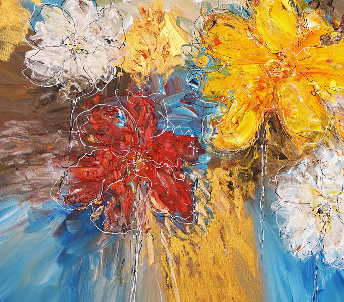 detail of the flower artwork of the artist Peter Nottrott