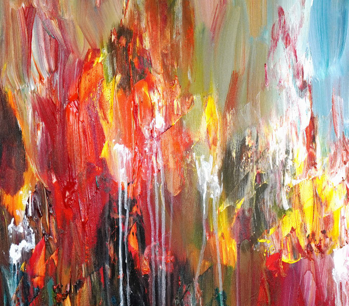 detail of the oversized abstract artwork by the artist Peter Nottrott for sale