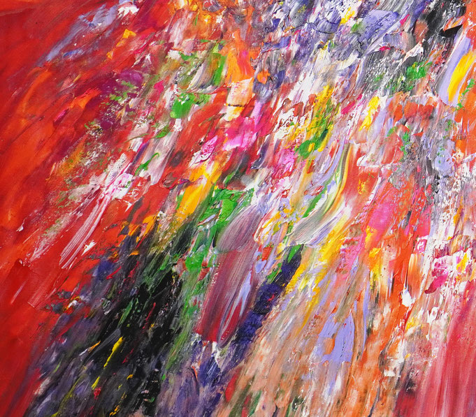 detail of the abstract, extra large dreamlike artwork by the artist Peter Nottrott