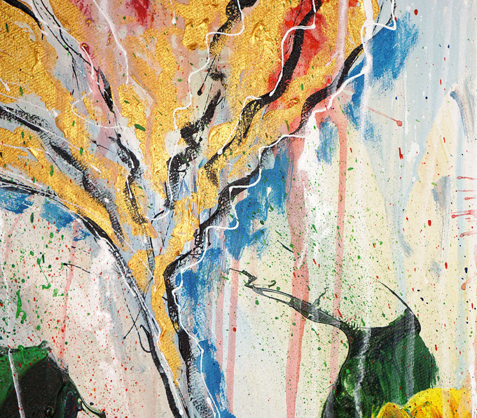 detail of the flower artwork of the artist Peter Nottrott