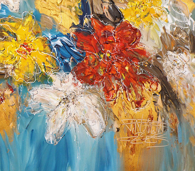 detail of the flower artwork of the artist Peter Nottrott
