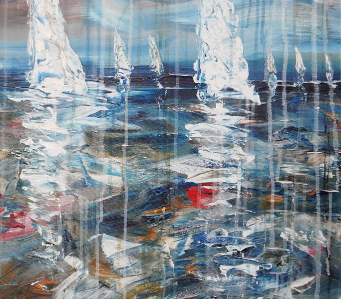 detail of the large sailing painting