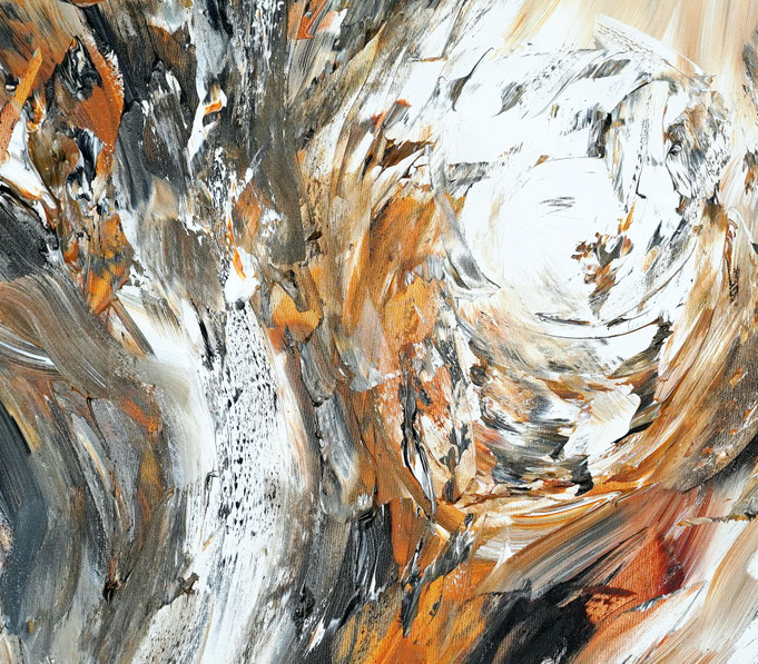 Detail of the abstract vivid painting, inspired by nature