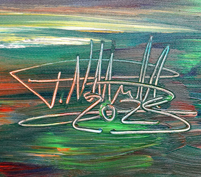 signature of the artist Peter Nottrott and year of creation