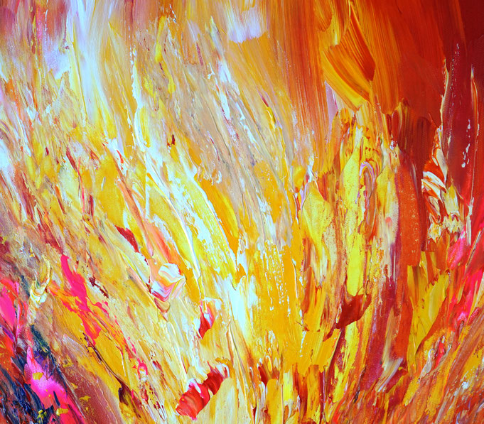 detail of the colorful painting