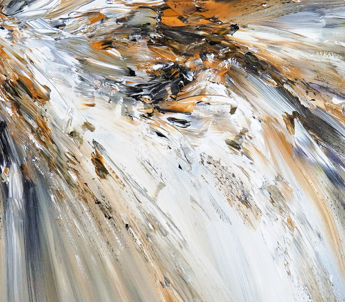 Detail of the abstract painting of the artist Peter Nottrott