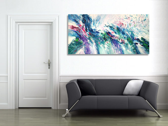 An abstract Nottrott painting gives any space a very individual ambience