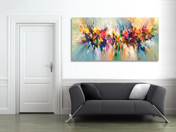 An abstract Nottrott painting gives any space a very individual ambience