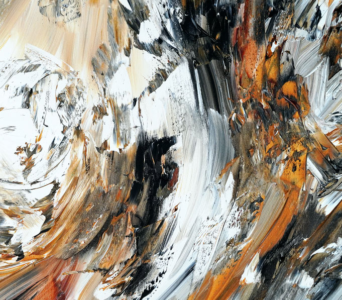 Detail of the abstract vivid painting, inspired by nature