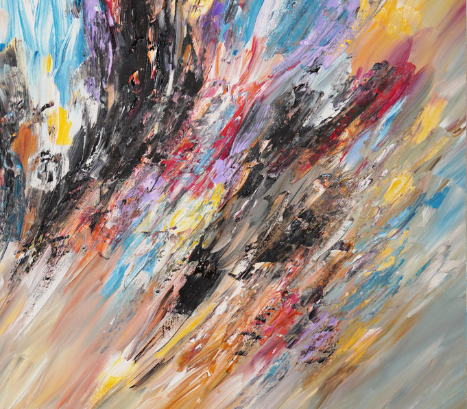 detail of the oversized abstract artwork by the artist Peter Nottrott for sale