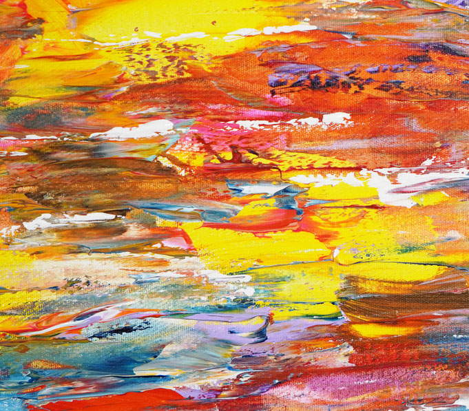 Detail of the semi abstract sailing painting st sunset