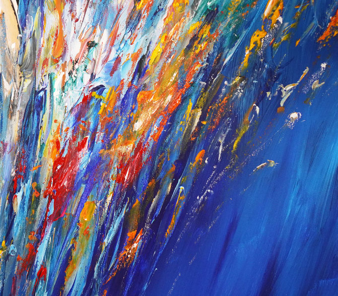 detail of the oversized abstract artwork by the artist Peter Nottrott for sale