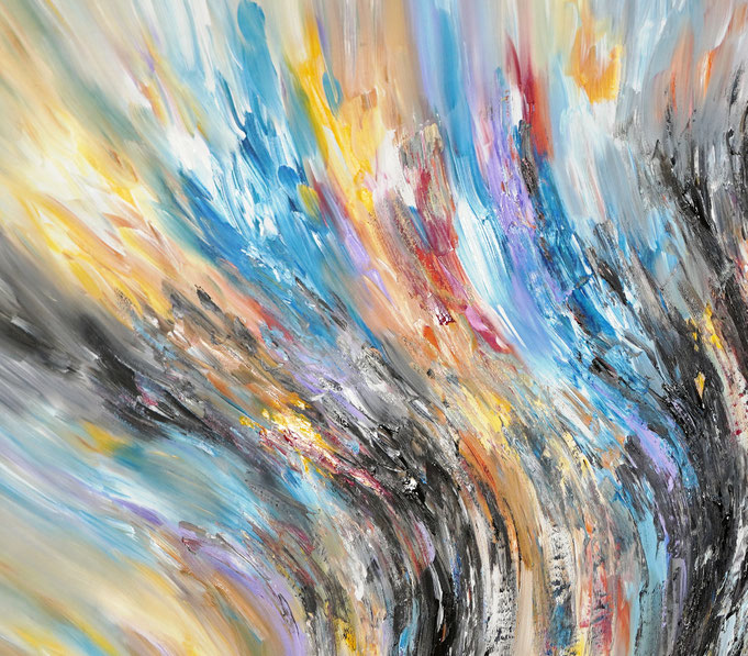 detail of the oversized abstract artwork by the artist Peter Nottrott for sale