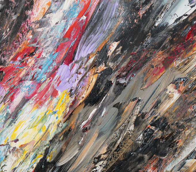 detail of the oversized abstract artwork by the artist Peter Nottrott for sale