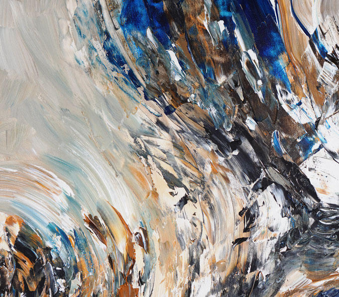 Detail of the abstract painting of the artist Peter Nottrott