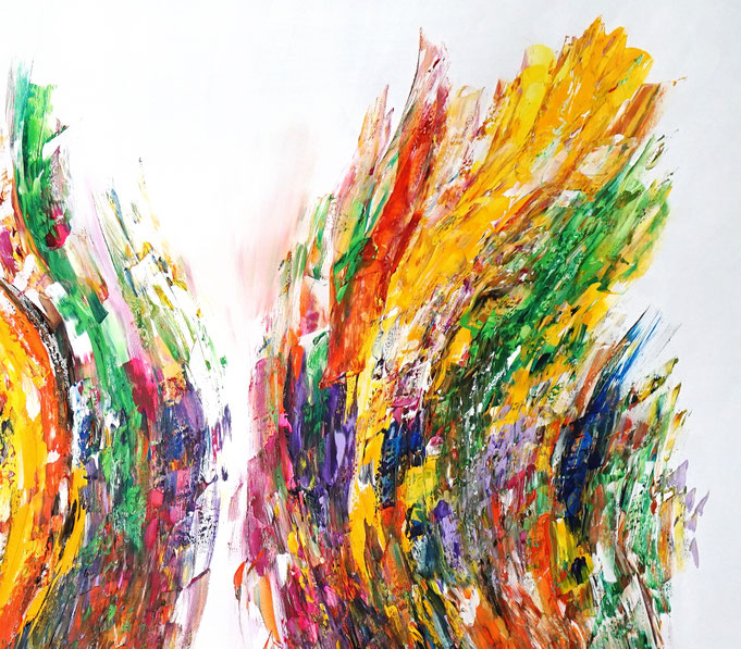 detail of the oversized abstract artwork by the artist Peter Nottrott for sale
