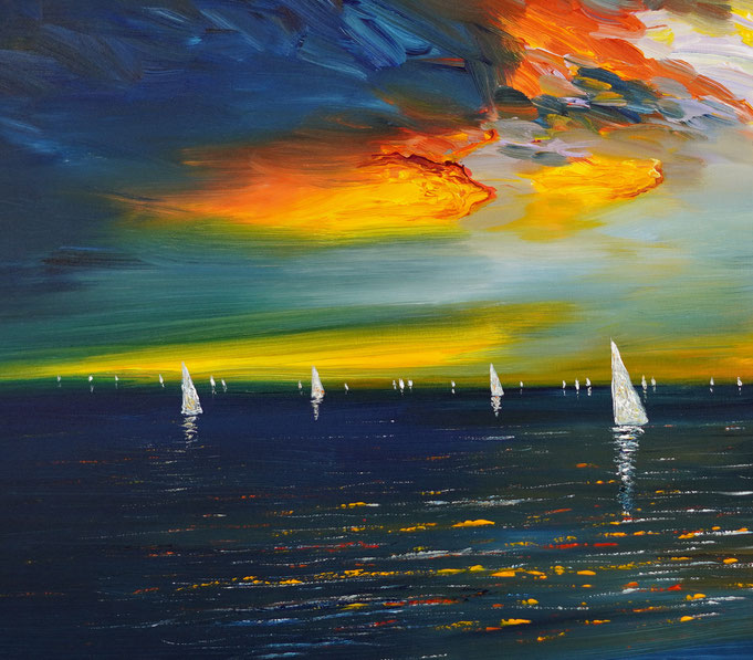 Detail of painting Seaside Impression S 1