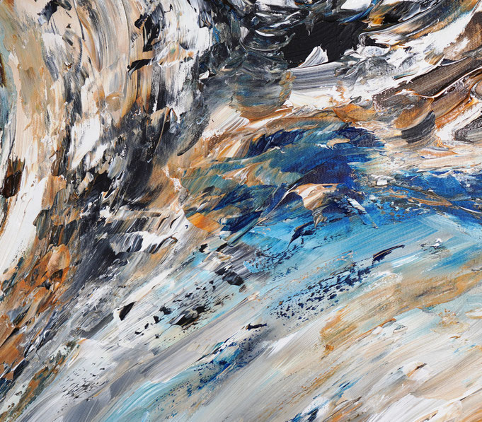 Detail of the abstract painting of the artist Peter Nottrott