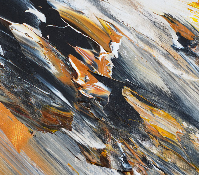 detail of the large abstract, brown artwork
