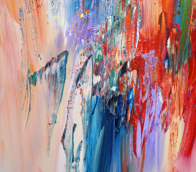 detail of the abstract artwork, large vertical format