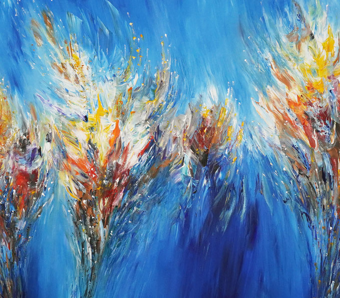 detail of the oversized abstract artwork by the artist Peter Nottrott for sale