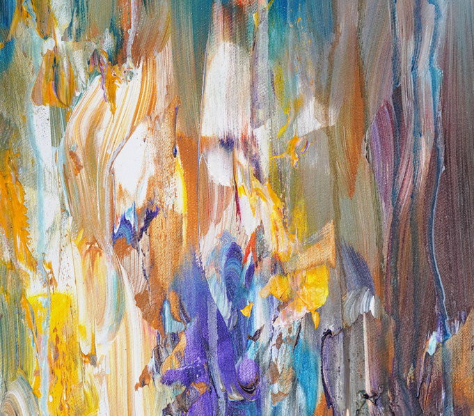 detail of the abstract artwork, inspired by summer