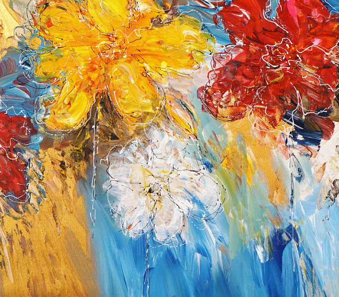 detail of the flower artwork of the artist Peter Nottrott