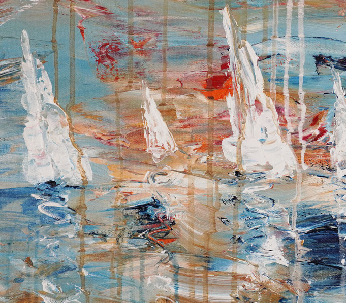 detail of the large sailing painting