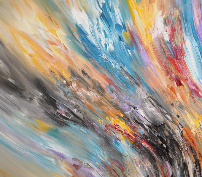 detail of the oversized abstract artwork by the artist Peter Nottrott for sale