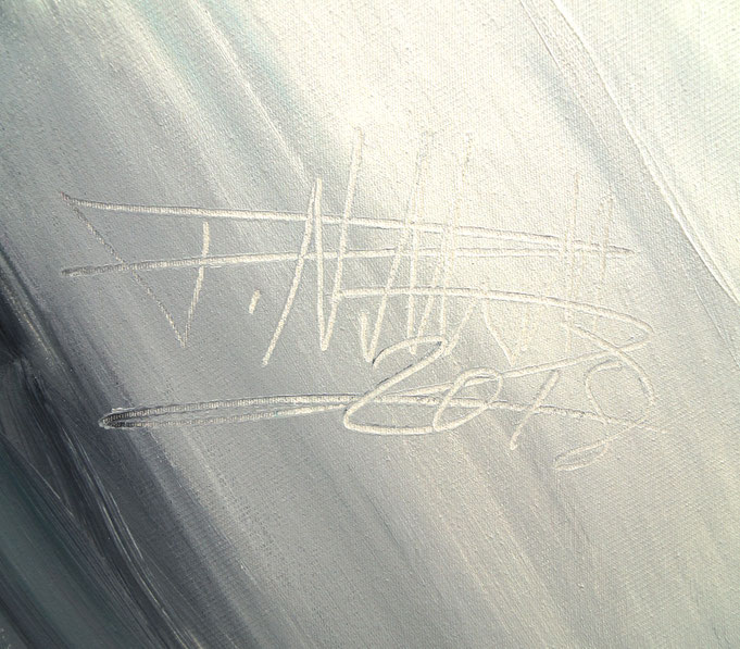 Signature of the artist Peter Nottrott and year of creation: 2018