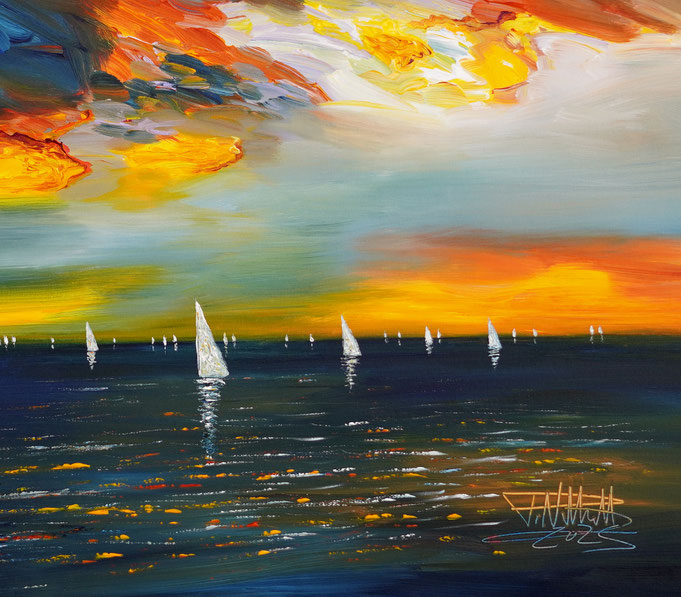 Detail of painting Seaside Impression S 1