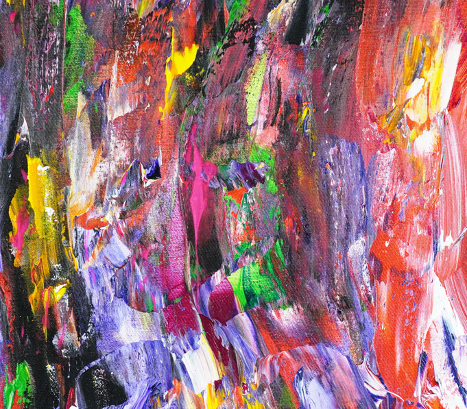 detail of the abstract, extra large dreamlike artwork by the artist Peter Nottrott