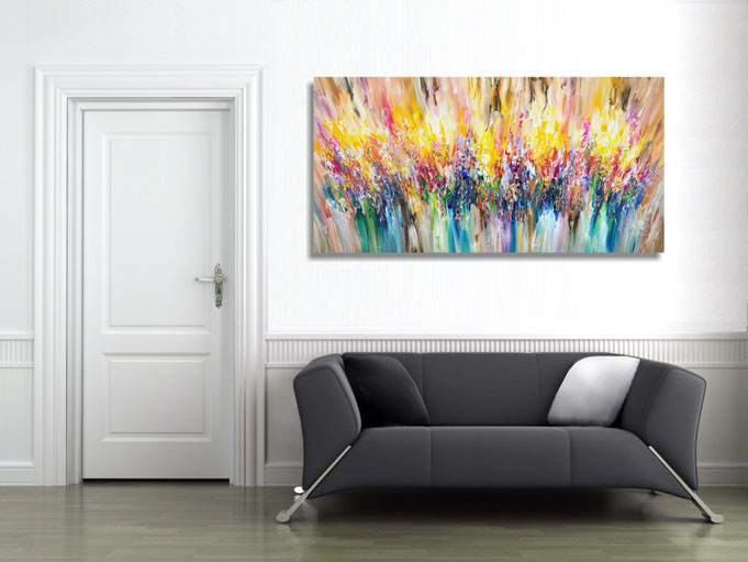 An abstract Nottrott painting gives any space a very individual ambience