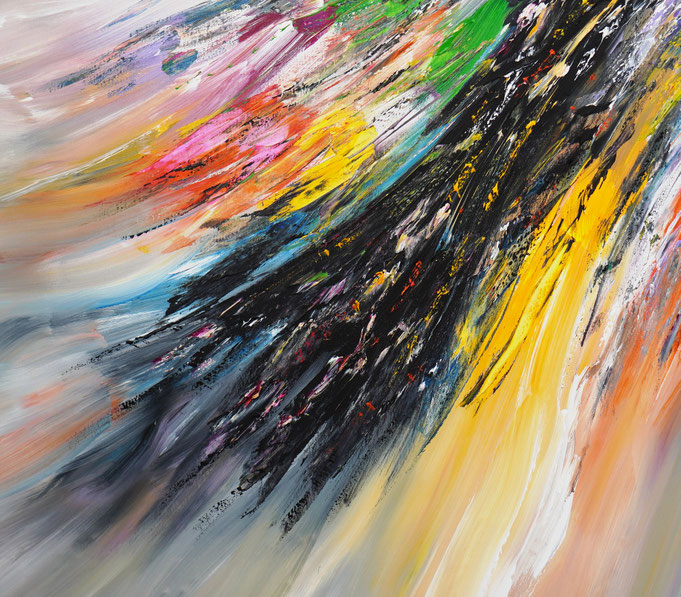 detail of the oversized abstract artwork by the artist Peter Nottrott for sale